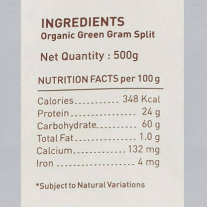 Pure & Sure Green Gram Split Traditional Organic Pulses