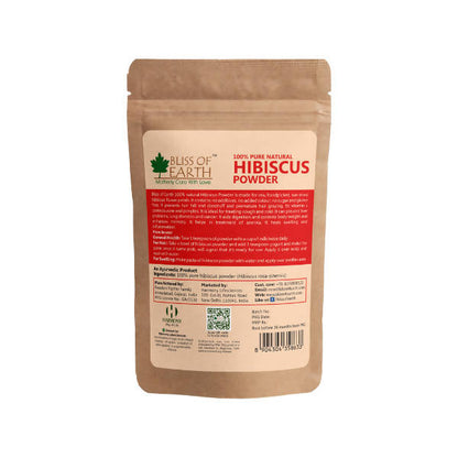 Bliss of Earth 100% Pure Natural Hibiscus Flower Powder - Indyancart