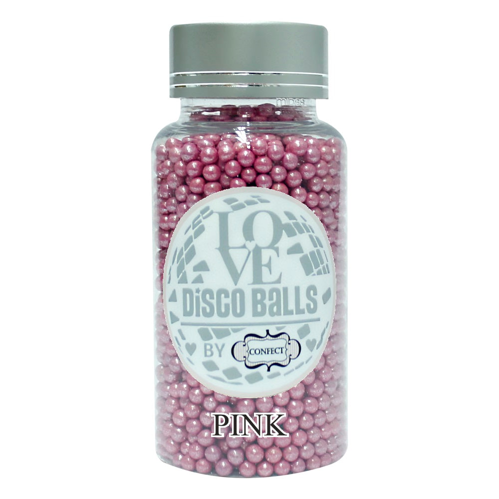 Confect Pink Disco Balls Sprinkles 3 MM