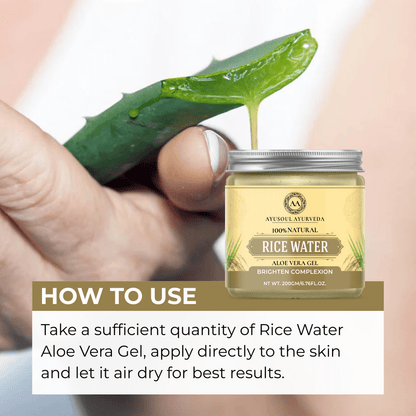 Ayusoul Ayurveda Rice Water Aloe Vera Gel For Body Skin Treatment