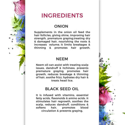 The Organic Forest Onion, Neem & Black Seed Oil Hair Shampoo - Indyancart