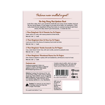 Plum Goodness Pocket Diary Perfume Discovery Set by Plum BodyLovin'