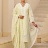 Indyancart IE Women Ethnic Motifs Embroidered Regular Pure Cotton Kurta with Trousers & Dupatta