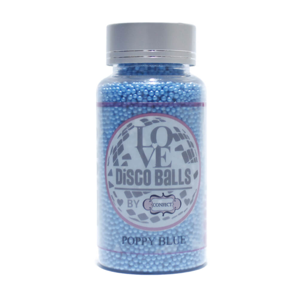 Confect Poppy Blue Disco Balls Sprinkles 2 MM