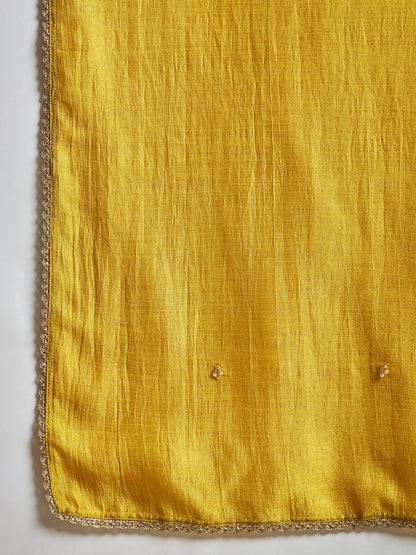 Indyancart VA Women Regular Thread Work Kurta with Palazzos & With Dupatta