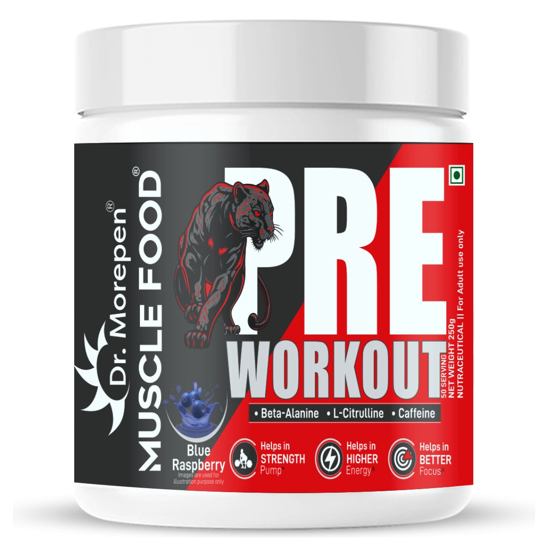 Dr Morpen Muscle Food Pre-Workout (Blue Raspberry)