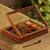 Collectibles India Wooden Masala Square Box
