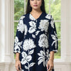 Indyancart IE Floral Printed Screen Techinque Kurta With Trousers