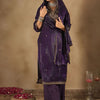 Indyancart IE Women Ethnic Motifs Embroidered Regular Kurta with Trousers & With Dupatta