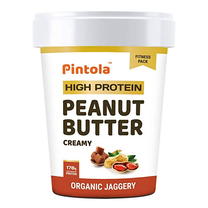 Pintola High Protein Creamy Peanut Butter with Organic Jaggery - Indyancart
