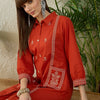 Dhiyona IE Ethnic Motifs Embroidered Thread Work Pure Cotton Kurta With Trouser