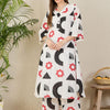 Dhiyona IE Geometric Printed A-Line Pure Cotton Kurta With Palazzo