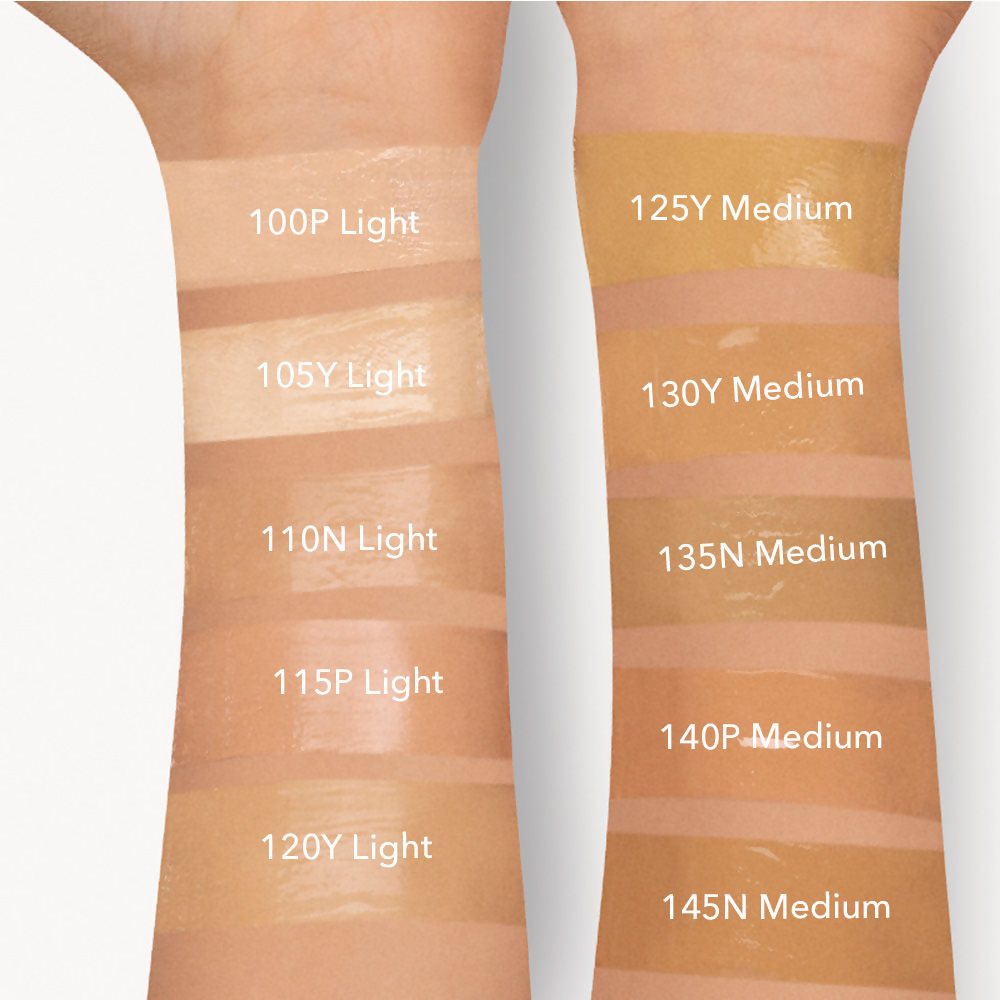 Kay Beauty Hydrating Foundation in 145N Medium shade, smooth liquid foundation with a natural finish for a radiant complexion.