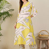 Dhiyona IE Women Ethnic Motifs Printed V Neck Pure Cotton Kurta with Trousers
