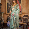 Dhiyona GR Women's Queen Green Banarasi Digital Soft Silk Saree