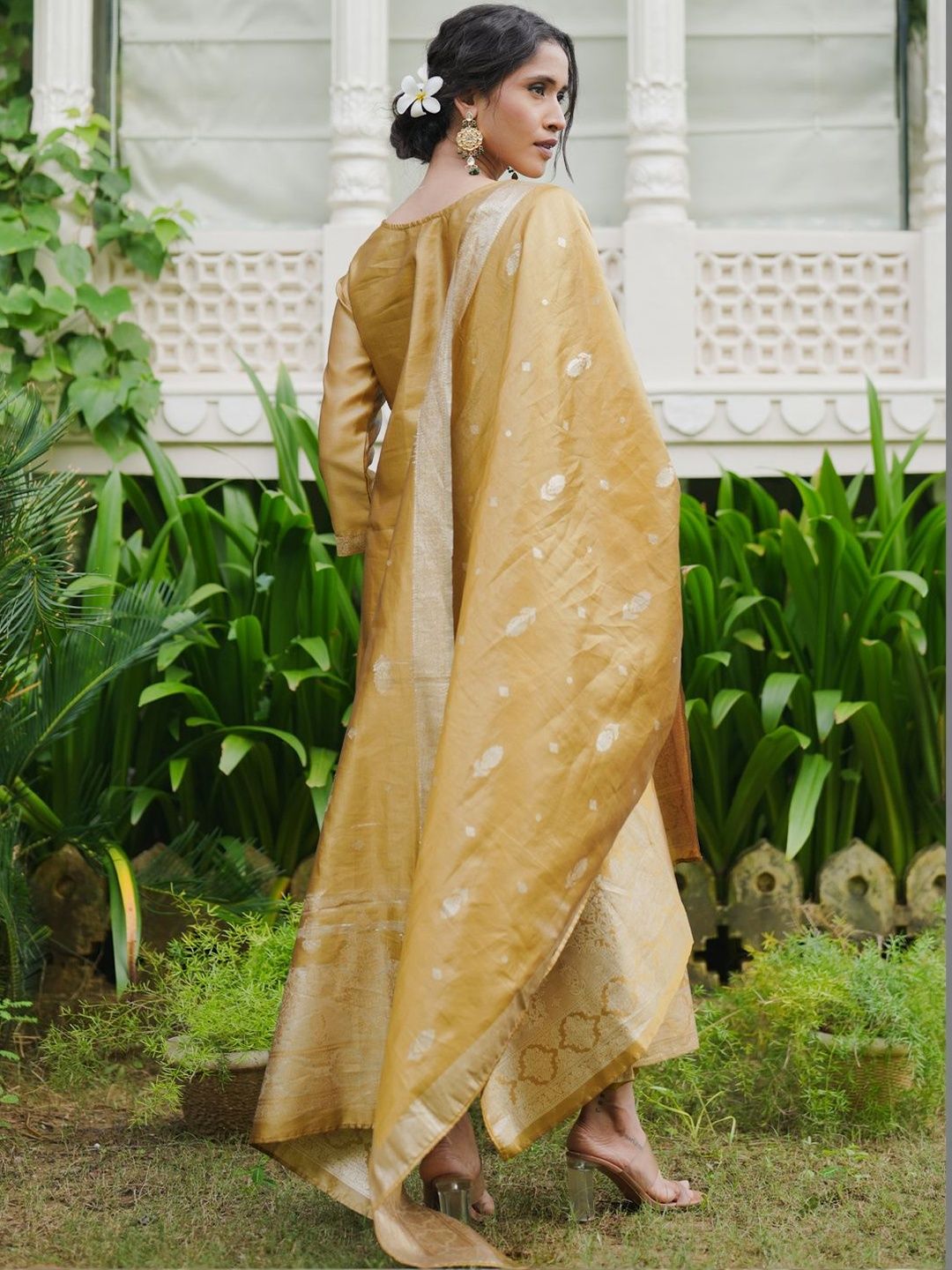 Women Ethnic Motifs Regular Kurta with Trousers & With Dupatta
