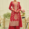 Dhiyona IE Ethnic Motifs Embroidered Straight Kurta With Palazzos & Dupatta