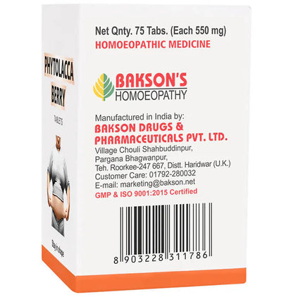 Bakson's Homeopathy Phytolacca Berry Tablets - Indyancart