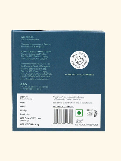 Blue Tokai Attikan Estate Coffee Capsules