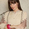 Dhiyona IE Women Ethnic Motifs Embroidered Regular Mirror Work Kurta with Palazzos