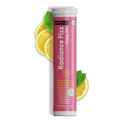 Kapiva Ayurveda Radiance Fizz Happy Skin Effervescent Tablets - Minty Lemon