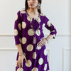 Dhiyona IE Women Printed Regular Beads and Stones A-Line Kurta with Palazzos