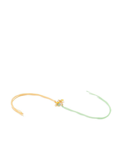 Anouk Artificial Stones Studded & Pearls Beaded Bhaiya Bhabhi Rakhis With Roli Chawal