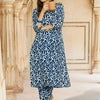 Indyancart IE Women Printed Regular Pure Cotton Kurta with Trousers