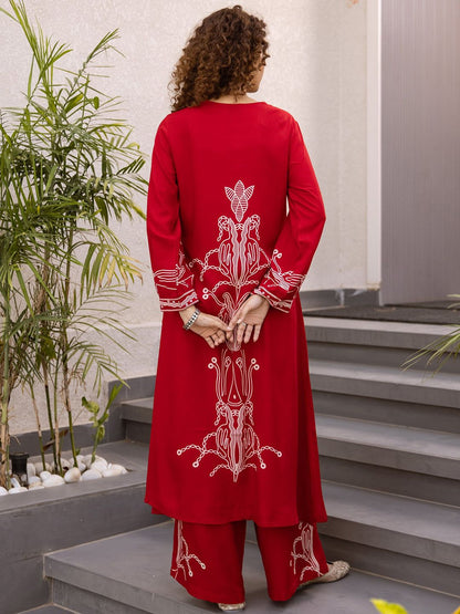 Dhiyona SN Women's Printed Straight Kurta & Palazzos