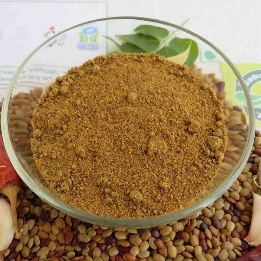 Konaseema Flax Seeds chutney powder by Konaseema Special Foods, showcasing the spicy, ground flax seed mixture in a traditional package.