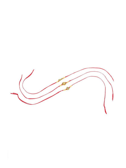 Anouk Pack Of 3 Thread Rakhi with Roli Chawal Chandan & Mishri
