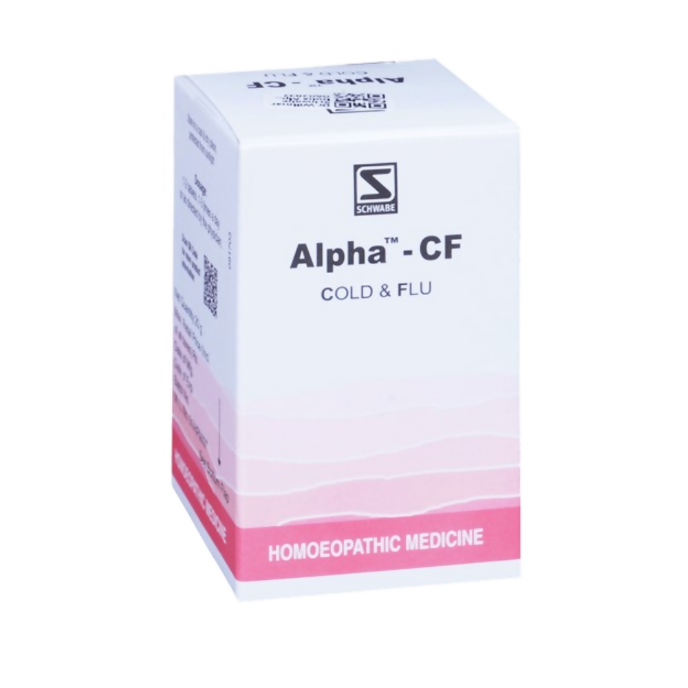 Homeopathy CF tablets by Dr. Willmar Schwabe India, showing the packaging and tablets in a blister pack.