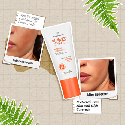 Heliocare Color Gel Cream Tinted Sunscreen SPF 50 Uva & Uvb Protection