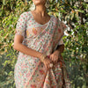 Dhiyona GR Women's Raaga Off-White Jamewar Kashmiri Soft Modal Silk Saree
