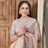 Dhiyona GR Women's Rangrez Misty Rose Pink Soft Linen Solid Woven Saree