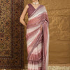 Women's Chiffon Burgundy Embellished Designer Saree With Blouse Piece