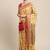 Dhiyona GR Women's Rewaa Tuscan Sun Yellow Zari Woven Design Banarasi Pure Cotton Saree