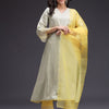 Indyancart SN Women's Floral Embroidered Kurta with Palazzo & Dupatta
