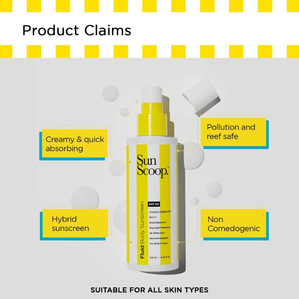 Sun Scoop Fluid Body Sunscreen SPF 60 - Indyancart