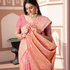 Dhiyona GR Women's Riddhi Pink Cotton Silk Saree