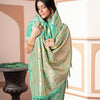 Dhiyona GR Women's Riddhi Sea Green Cotton Silk Saree