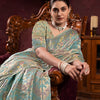 Dhiyona GR Women's Riona Sky Organza Silk Woven Saree