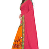 Dhiyona RV Women's Designer Half & Half Georgette Embroidery Work Saree With Blouse ( KVD11 )