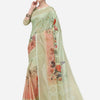 Dhiyona RV Women's Banarasi Jacquard Zari Weaving Digital Printed Saree  ( KVD1139 )
