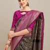 Dhiyona RV Women's Banarasi Silk With silver Zari weaving Saree  ( KVD1182 )