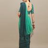 Dhiyona RV Women's Silk Blend Silver Zari Weaving Saree With Sequins Blouse ( KVD1189 )