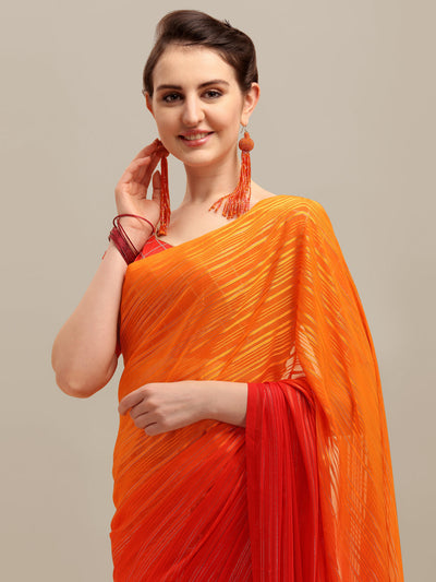 Indyancart RV Women's Silk Blend Silver Zari Weaving Saree With Sequins Blouse ( KVD1193 )