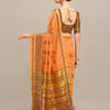 Dhiyona RV Women's Linen Cotton Silk Floral Zari Printed Work  Exclusive Saree ( KVD1210 )