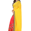 Dhiyona RV Women's Designer Half & Half Georgette Embroidery Work Saree With Blouse ( KVD13 )