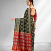 Dhiyona RV Women's Banarasi Cotton Silk With Patola Weaving Pattern Saree With Blouse ( KVD1337 )